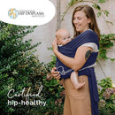 Boba Baby Wrap Carrier – Original Baby Sling Carrier for Newborns (7–35 lbs), Soft, Secure, Hands-Free & Ergonomic, Ideal for Comfortable Bonding, New Parents (Navy Blue) by TinyTreasures Baby Boutique