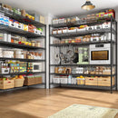 REIBII 83"H Storage Shelves 3840LBS Metal Shelving Unit Garage Shelving Heavy Duty 6 Tier Commercial Adjustable Wire Shelving for Storage Rack for Pantry, Garage, Kitchen, 83"H x 55.5"W x 18"D, 2PCS by GreenHaven Gardens