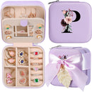 AYGXU Travel Jewelry Box for Women and Girls - Small Case With Initial A-Z - Teacher Gifts by TinyTreasures Baby Boutique