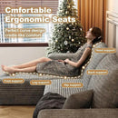 108" Sectional Couches for Living Room Modern Modular Sofa with L-Shape Couchs Upholstered Boneless Couch Deep Seat Sectional Couch with Chaise (Camel, Left Facing Chaise+2Seaters) by CozyNest Decor