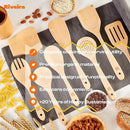 Riveira Maple Wooden Spoons for Cooking Set of 9 – Natural Maple Wooden Cooking Utensils, Wooden Spatula, Wooden Spoon - Premium Quality Wooden Utensil Set for Non-Toxic Cooking by CozyNest Decor