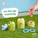 Whiskware Bluey Stackable Snack Containers for Kids and Toddlers, 3 Stackable Snack Cups for School and Travel, Bluey and Bingo, So Relaxing! by TinyTreasures Baby Boutique