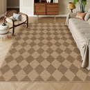 Lahome Checkered Easy Jute 6x9 Rug, Large Rugs for Living Room Dining Room Farmhouse Indoor Outdoor Carpet, Checkerboard Washable Geometric Rug Non Slip Black Carpet for Office Backyard Patio by CozyNest Decor