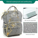 Diaper Bag Backpack, Diaper Bags for Baby Girls Boys, Baby Bags for Moms Dads, Nappy Changing Bag with Insulated Pockets,Multi-functional Waterproof Backpack with Stroller straps - Grey by TinyTreasures Baby Boutique