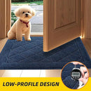 JSEI Dirt Trapper Door Mat 36"x60", Non-Slip Washable Entryway Mats, Dog Door Mat, Stain Resistant and Absorbent Floor Mats, Low Profile Welcome Mat for Front Back Door, Navy Blue by CozyNest Decor