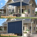 VICLLAX Shade Fabric Sun Shade Cloth with Every 2 FT Grommets for Patio Garden Pergola Cover Canopy 10x21 FT, Dark Blue by GreenHaven Gardens