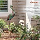 Alpine Corporation 40" Tall Outdoor Rustic Metal Crane Statue Yard Art Decoration by CozyNest Decor