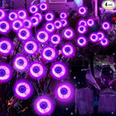 4 Pack Solar Purple LED Eyeball Halloween Outdoor Lights - Waterproof, Swaying Fairy Lights for Pathway, Yard & Garden Decorations by GreenHaven Gardens