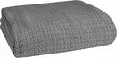 Elvana Home 100% Cotton Bed Blanket, Breathable Bed Blanket King Size, Cotton Thermal Blankets King, Perfect for Layering Any Bed for All Season, Charcoal Grey by CozyNest Decor