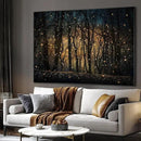 SIGNWIN 60"x72" Extra Large Framed Wall Art Magical Firefly Night Forest, Enchanted Woodland Scene for Home Living Room Bedroom Decor (Frame Assembly Required) by CozyNest Decor