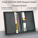 2 Passport Holder - Travel Essentials, RFID Blocking Wallet Credit Card Organiser, Plain Accessories Slim Cover For Men & Women by TinyTreasures Baby Boutique