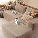 ovios 104" Cloud Sectional Couch with L-Shape Chaise,Modern Modular Sofa with Deep Seat, Upholstered Couches for Living Room Bedroom,No Assembly Required, Camel (Corduroy Fabric) by CozyNest Decor