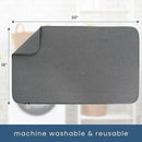 S&T INC. Dish Drying Mat Jumbo, 18” x 30”, Absorbent Microfiber Kitchen Counter Mat, Dish Drying Pad for Dishes, Utensils, Pots and Pans, Jumbo, Charcoal by CozyNest Decor