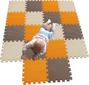 MQIAOHAM® 18 Pieces Puzzle Play Mats, Soft Baby Play Mat, Kids Interlocking Foam Floor Tiles, Toddlers Carpet Playmats G301018-102106110 by TinyTreasures Baby Boutique