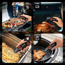 1-Second Rapid and Accurate Meat Thermometer - Waterproof Multifunctional Kitchen Food Thermometer, Ideal for Frying, Smoking, Grilling and More (Black) by TinyTreasures Baby Boutique
