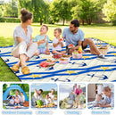 Poedist Extra Large Picnic Blanket Waterproof,80"x 80"Foldable Machine Washable Beach Blanket,Outdoor Blanket for 6-8 Adults,Suitable for Indoor Crawling,Park Beach,Camping,Hiking,Family Travel(Boat) by TinyTreasures Baby Boutique