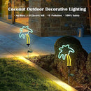 SunKite Solar Garden Lights - Coconut Solar Decorative Stake Lights Outdoor Waterproof Solar Neon Lights for Garden,Yard, Lawn, Pathway,Patio,Backyard,Pool,Hawaii Decor(2 Pack) by GreenHaven Gardens