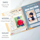 Baby Memory Book for Girl or Boy - First Year Unisex Ocean Keepsake to Log Newborn 1st Milestone - Gender Neutral Sea Photo Album Dairy - Nautical Themed Stuff Journal - Elegant New Parents Baby Gifts by TinyTreasures Baby Boutique
