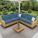 hyha Waterproof Sectional Couch Covers, Non Slip Sofa Couch Cushion Covers L Shape, Thick Stretch Jacquard Fabric, Washable Sofa Slipcovers with Elastic Bottom (1 Piece for Chaise XL, Blue)