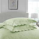 MarCielo 3-Piece 100% Cotton Oversized Bedspread Lightweight Quilt Coverlet Embroidery Farmhouse Bedding Set (TX Pale Green, Oversized King (118"x106")) by CozyNest Decor