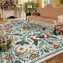 Moynesa Boho Bird 9x12 Area Rug Washable 9x12 Rugs for Living Room, Large Floral Bedroom Carpet Low-Pile Soft Animal Playroom Rug, Jungle Pattern Indoor Carpet for Dining Room Nursery by TinyTreasures Baby Boutique
