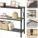 Hoctieon Industrial Console Table, 3 Tier Entryway Table, Hallway Table, Narrow Sofa Table with Shelves, Entrance Table for Entryway, Living Room, Foyer, Hallway, Office, Grey by CozyNest Decor