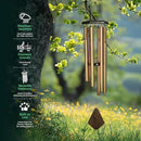 Nature’s Melody Premiere Grande Tunes Wind Chimes – Outdoor Windchime with 6 Tubes Tuned to E Pentatonic Scale, Rustproof Aluminum, Beech Wood & S Hook Hanger for Sympathy, Memorial Gift or Zen Garden by CozyNest Decor