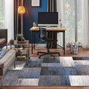Rugshop Modern Distressed Boxes Area Rug 5' x 7' Blue by TinyTreasures Baby Boutique