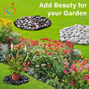 10in River Rock Stepping Stones Set - 6 Pack | Polished Pebble | Long-Lasting PVC Mesh Backing | Perfect for Garden Paths and Lawns Outdoor Landscaping Decoration | Rhombus and Round Set by GreenHaven Gardens