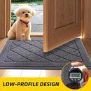 JSEI Dirt Trapper Door Mat 36"x60", Non-Slip Washable Entryway Mats, Dog Door Mat, Stain Resistant and Absorbent Floor Mats, Low Profile Welcome Mat for Front Back Door, Dark Grey by CozyNest Decor