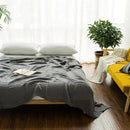 EMME Cotton Blanket Queen Size for Bed Soft Large Muslin Bed Blankets 90"*90" Lightweight Breathable Grey Blanket All Season Gauze Blanket, Grey by CozyNest Decor