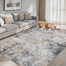 8x10 Area Rugs for Living Room - Washable Rug Modern Abstract Soft Large Neutral Non-Slip Carpet Indoor Floor Thin Carpets for Bedroom Dining Room Farmhouse Nursery Home Office Brown Black Grey by TinyTreasures Baby Boutique