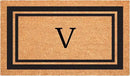 Calloway Mills 152962436V Black Border 24" x 36" Monogram Doormat, (Letter V) by CozyNest Decor