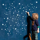 Glow in The Dark Stars for Ceiling, Luminous Wall Sticker, Kids Bedroom Wall Decal, Sticky Fluorescence Star, Gift for Boys and Girls (Blue) by TinyTreasures Baby Boutique