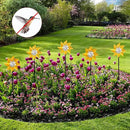 Hausse 10 Pack Reflective Pinwheels with Stakes, Extra Sparkly Pin Wheel for Garden Decor, Bird Repellent Devices Deterrent to Scare Birds Away from Yard Patio Farm, Golden by CozyNest Decor