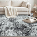 Area Rugs 8x10 Living Room Rugs: Modern Abstract Washable Rug with Non-Slip Backing, Stain Resistant Indoor Floor Large Carpet for Bedroom Dining Room Table Nursery Hallway Home Office Dark Black/Gray by TinyTreasures Baby Boutique