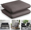 Codi Outdoor Cushions for Patio Furniture 24x24 Inch, Waterproof Chair Seat Cushion with Textured Fabric, Handles & Adjustable Straps, Fade Resistant - Set of 2, Grey by GreenHaven Gardens