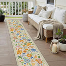 GENIMO Indoor Outdoor Area Rug 2' X 10' Waterproof, Washable Door Mat Non Shedding, Easy Cleaning Floral Outdoor Carpet for Patio, Entryway, Porch, Bathroom, Living Room, Bedroom, Backyard by GreenHaven Gardens