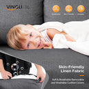 VINGLI 47" Small Couch, Dark Grey Linen Loveseat Sofa Mini Couch Mid Century Modern Decor Love Seat for Small Spaces Living Room, Bedroom, Play Room by CozyNest Decor