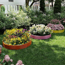 Galvanized Metal Planter Round Raised Garden Bed Kit for Gardening Outdoor，3x3x1ft Grow Garden Box Raised Flower Bed，Round Galvanized Planter Outdoor Large Metal Fire Pit Ring by GreenHaven Gardens