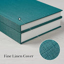 Photo Album 5x7 with Writing Space Linen Cover 5x7 Photo Album Book Holds 30 Photos Ideal for Wedding Theme-Album and Baby Photo Albums (Dark Green,30 Pockets) by TinyTreasures Baby Boutique