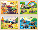 SYNARRY Large Wooden Monster Truck Puzzles for Kids Gift Box(12.2*9.4 in) - FSC Certified, 24 Piece Puzzles for Toddlers 3-5, Wood Puzzle for Kids Ages 4-6, Toys Gifts for 3 4 5 6 Year Old Boys Girls by TinyTreasures Baby Boutique