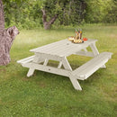 highwood Hometown Picnic Table, 6 Foot, Whitewash by GreenHaven Gardens