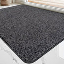 LUMI Front Door Mat 24x36, Super Absorbent Washable Doormat, Non Slip Dirt Trapper Inside Floor Mats for Entrance, Entryway, Patio,Black Mixed Gray by CozyNest Decor