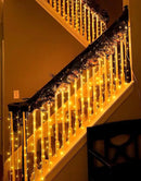 Eueasy Curtain-Lights Outdoor, 300 LED-Fairy Lights, Connectable15×3.3 FT with 8 Lighting Modes, for Balconies, Fences, Stairs Guardrails by CozyNest Decor