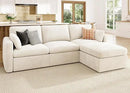HONBAY Modular Sectional Couch with Storage Seats, L Shaped Sectional Sofa with Storage, Chenille Sectional Couches for Living Room, Beige by CozyNest Decor