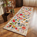Runner Rug for Hallways Kitchen Rug Non Slip 2'x 6' Washable Rugs with Rubber Backing Soft Floral Carpet Runner for Hallways, Kitchen, Laundry, Bedroom, Bathroom(Beige) by CozyNest Decor