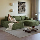 108" Sectional Couches for Living Room Modern Modular Sofa with L-Shape Couchs Upholstered Boneless Couch Deep Seat Sectional Couch with Chaise (Green, Right Facing Chaise+2Seaters+1Ottoman) by CozyNest Decor