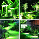Green Solar Spot Lights Outdoor, 2 Pack Solar Landscape Spotlights IP65 Waterproof 9.8ft Cable, Auto On/Off Outdoor Wall Lights for Garden Yard Driveway Porch Walkway Pool (1-in-1) by GreenHaven Gardens