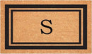 Calloway Mills 152962448 Black Border 24" x 48" Monogram Doormat (Letter S) by CozyNest Decor
